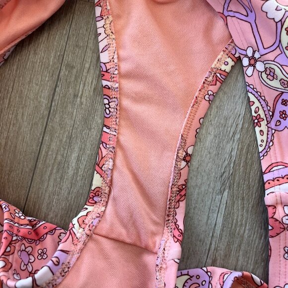 Womens Wild Fable Pink Printed Bikini Bottoms - S - Picture 4 of 5